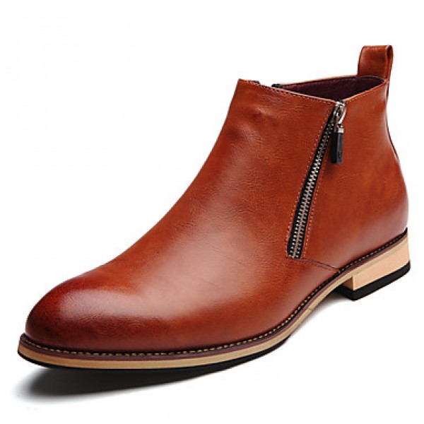 Shoes OfficeCareer / PartyEvening / Casual Leather Boots Black / Brown / Gray
