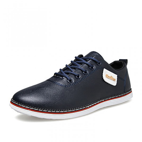 Men's Shoes PVC Outdoor / Office & Career / Casual Oxfords Outdoor / Office & Career / Casual Flat Heel Black / Blue / White